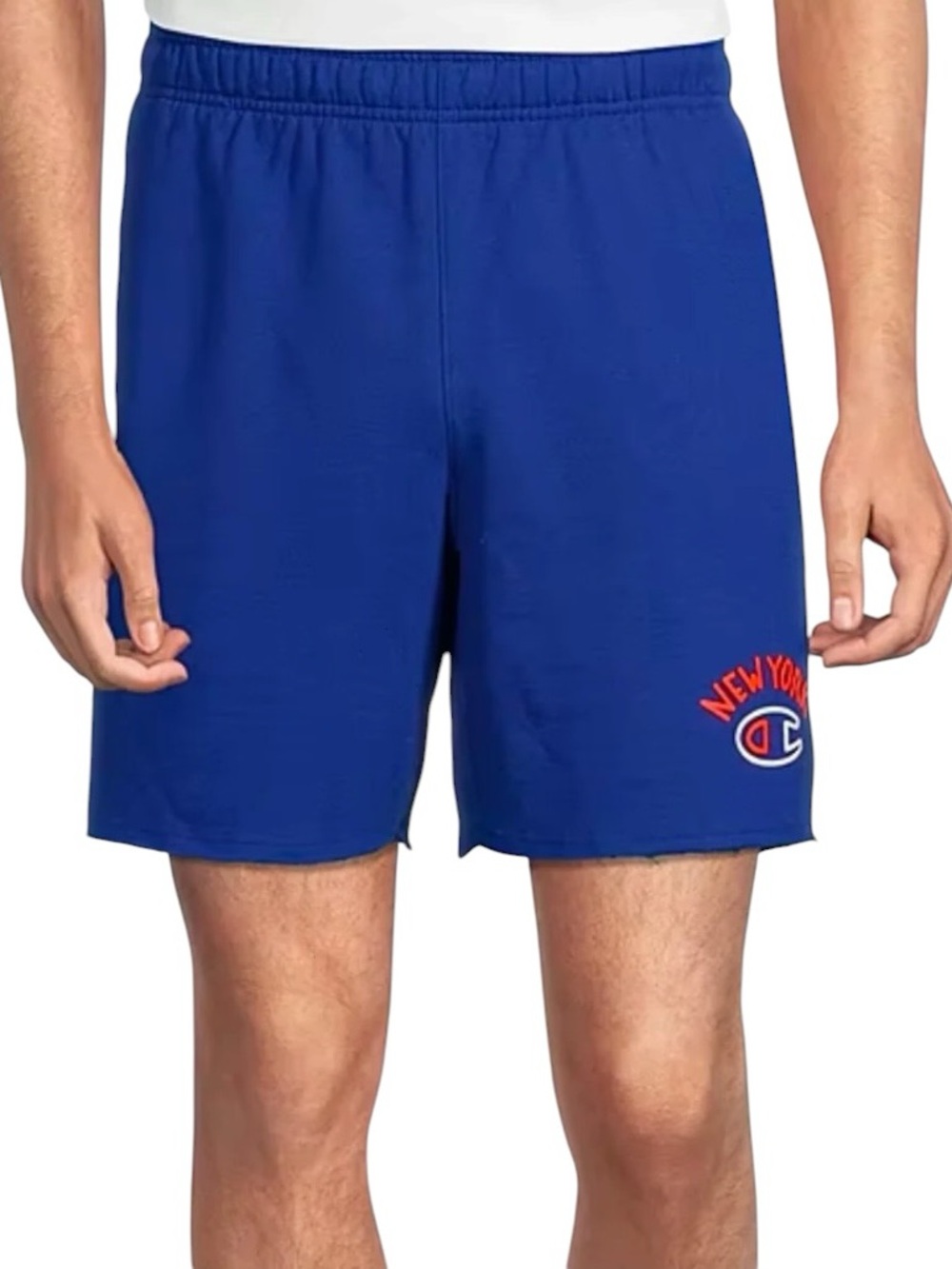NWT Champion NY Men's Powerblend Shorts Valiant Blue W/ New York Sz. M Pockets